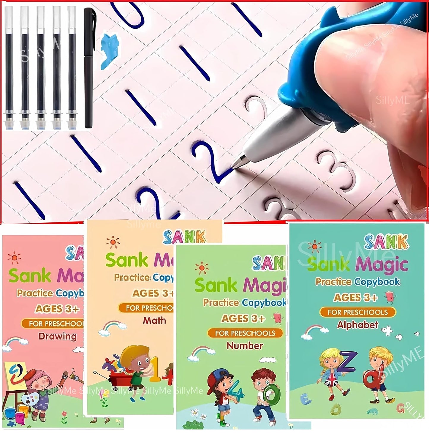 Sank Magic Practice Copybook | The reusable calligraphy book that makes learning fun!