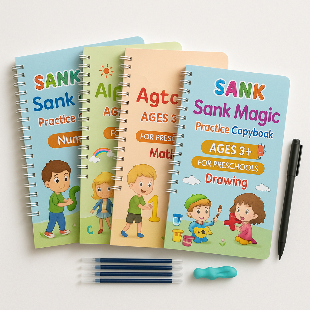 Sank Magic Practice Copybook | The reusable calligraphy book that makes learning fun!