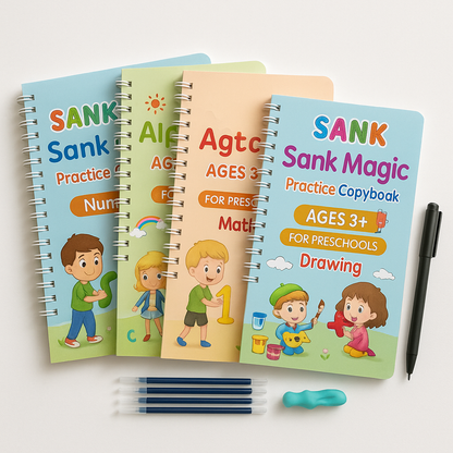 Sank Magic Practice Copybook | The reusable calligraphy book that makes learning fun!